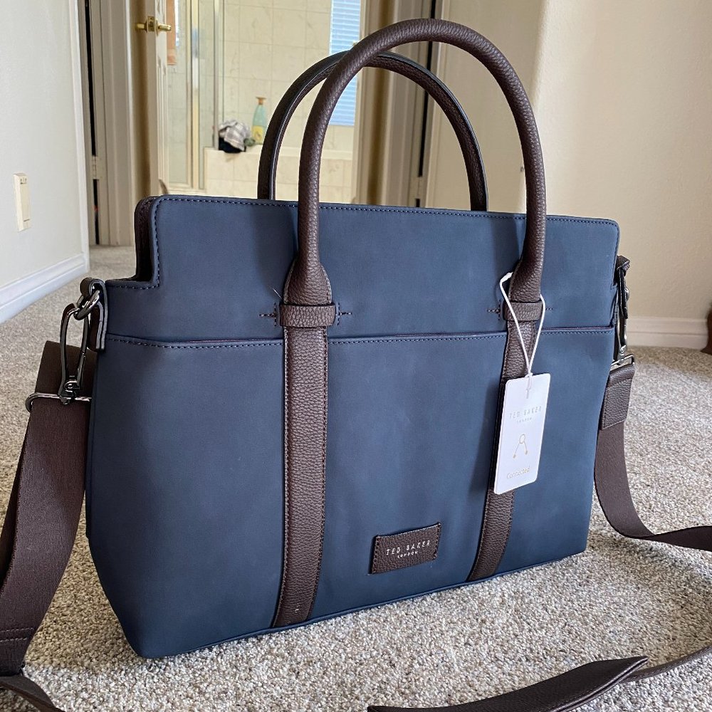 Ted Baker Faux Nubuck Document Bag